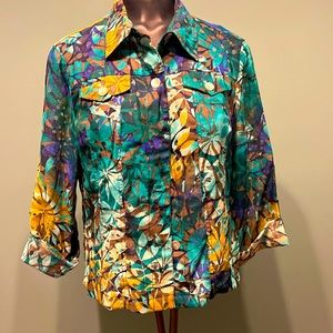 Ruby Road Turquoise Blouse